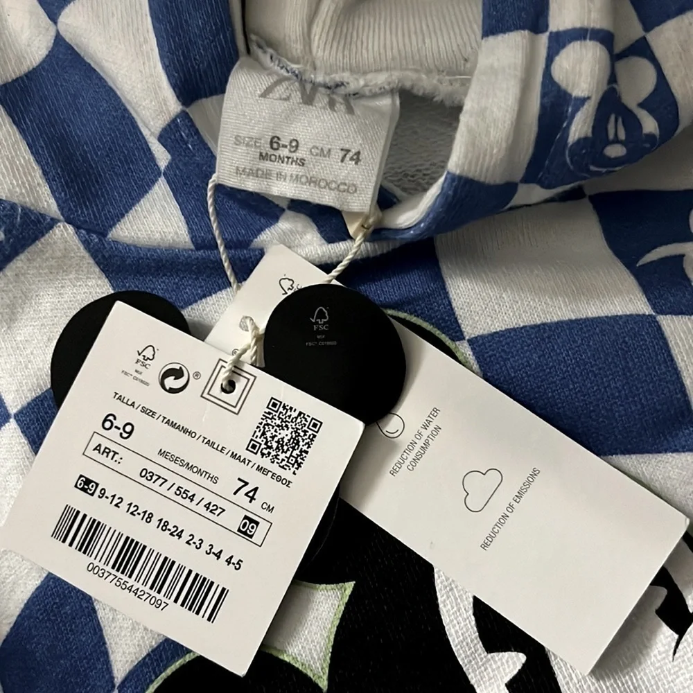 Zara Mickey Mouse Sweatshirt w/Hoodie
